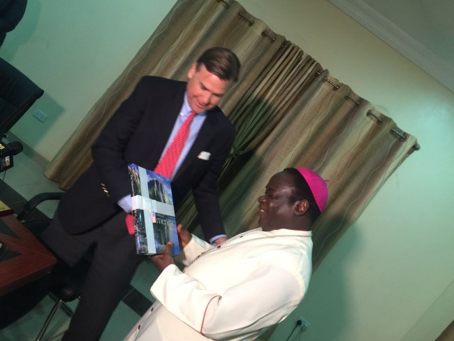 Ambassador W. Stuart Symington visits Bishop Kukah