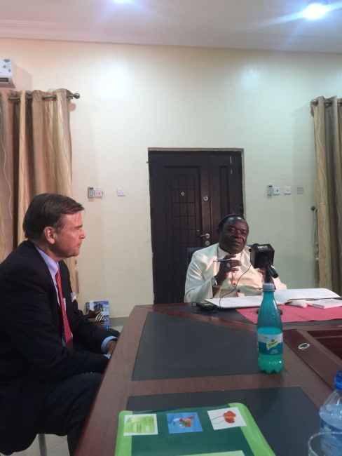 Ambassador W. Stuart Symington visits Bishop Kukah