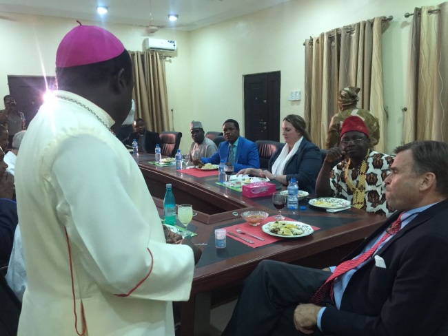 Ambassador W. Stuart Symington visits Bishop Kukah
