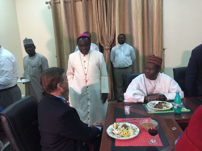 Ambassador W. Stuart Symington visits Bishop Kukah